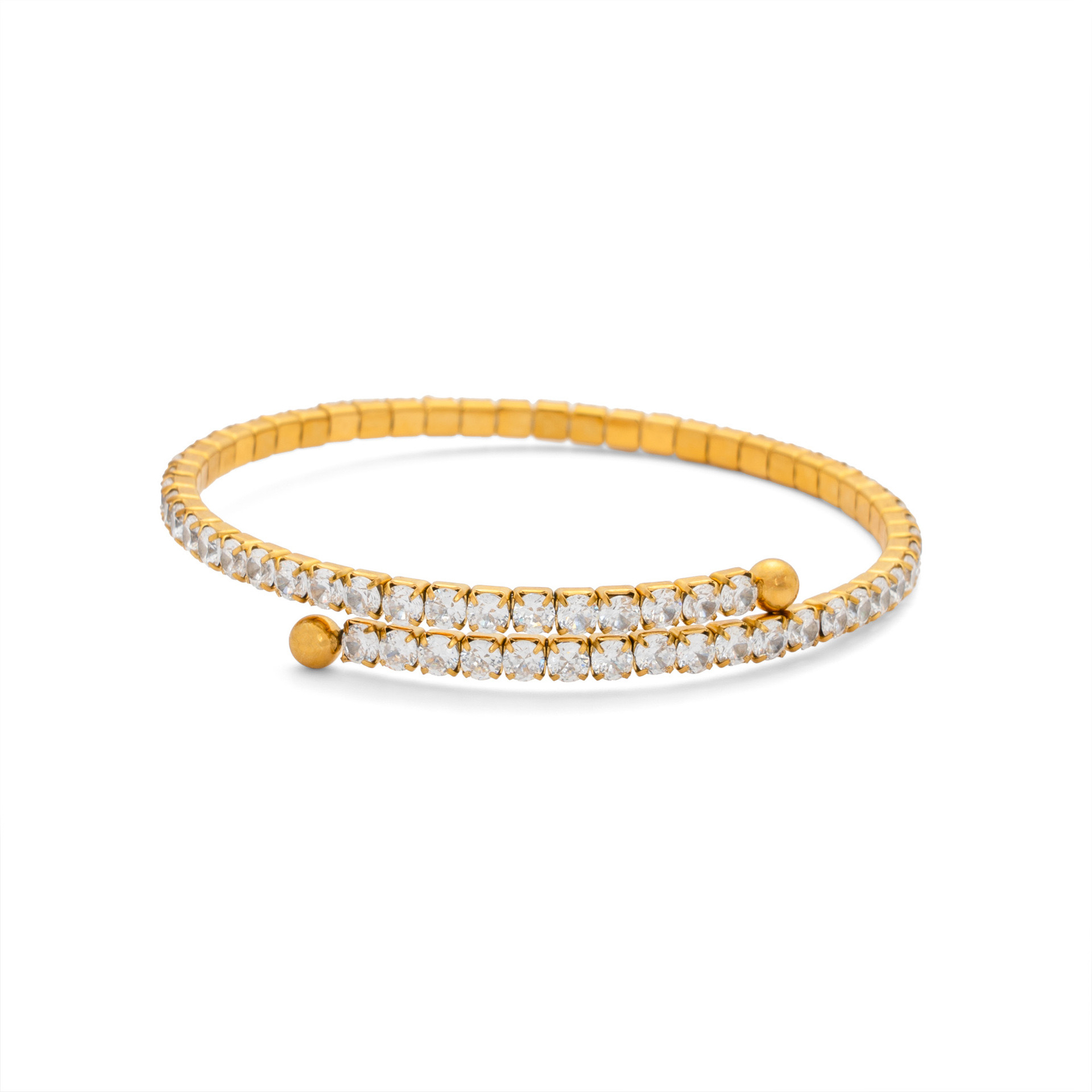 thumbnail for Los Angeles Lili Clas P Sparkling Diamond Bracelet with Interwoven Design