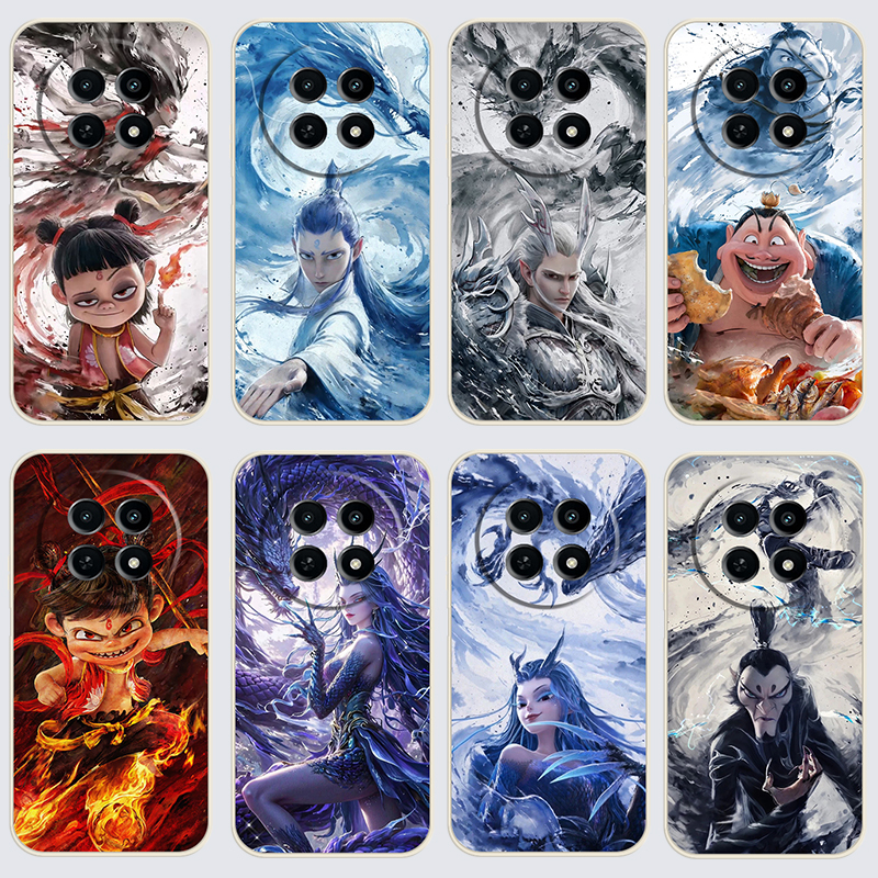 realme12手机壳Reaime12x哪吒之魔童闹海直边软壳ralme 12硅胶真我12女真我12x保护套真我 l2全包防摔时尚男