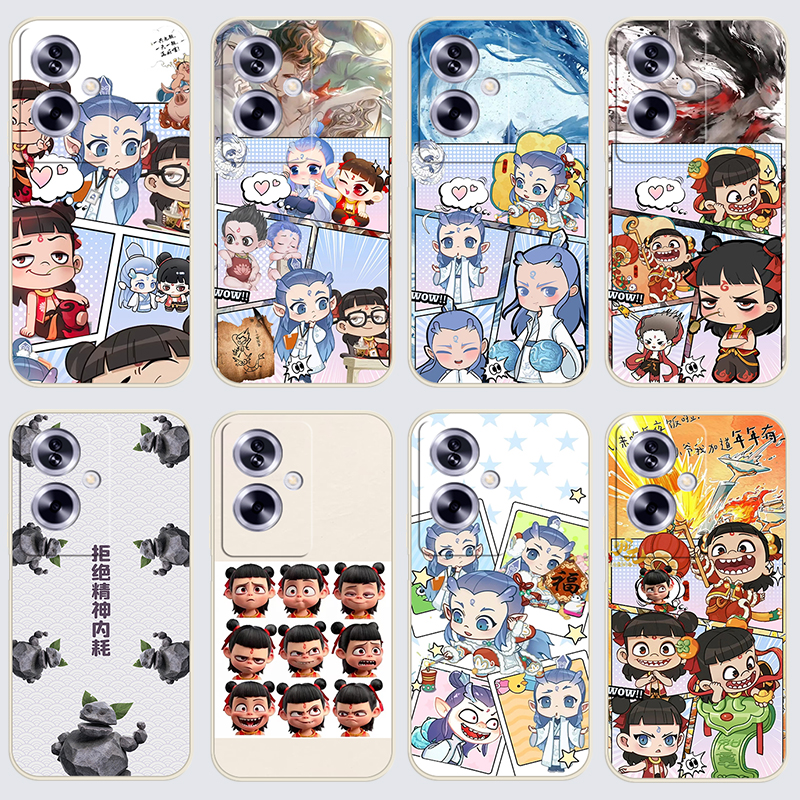oppoa1s手机壳PJB110哪吒之魔童闹海直边软壳Q版0pp0Als潮流软胶卡通硅胶磨砂女学生耐脏防摔保护套全包边潮