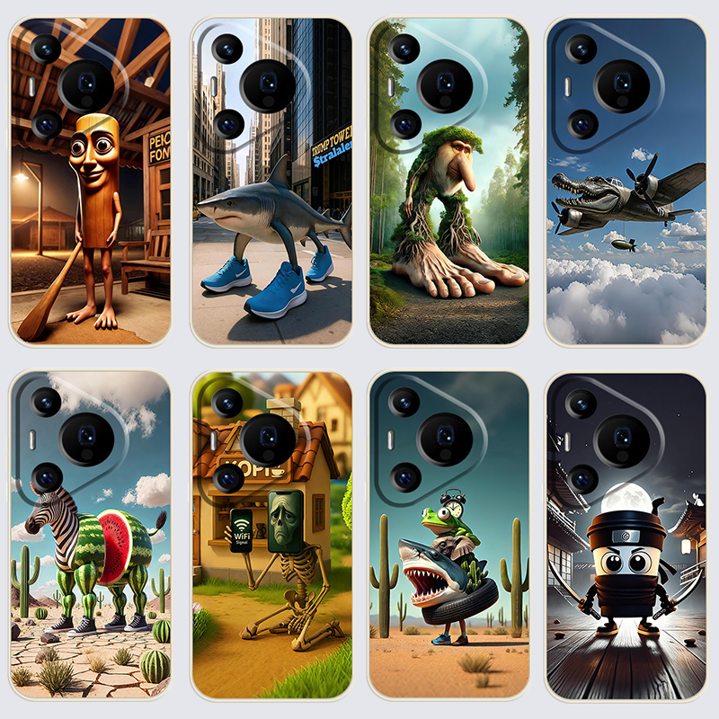 华为P70pro手机壳化为p70pr0国外山海经木棍人通通哥直边软壳hwp7opro保护套卡通防摔潮流软胶新款磨砂全包边