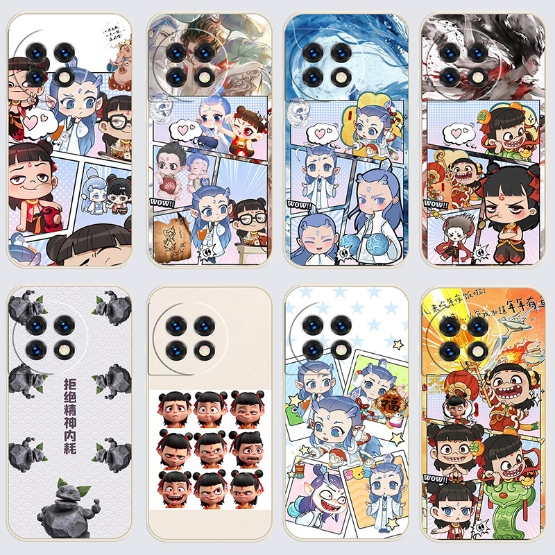 一加11手机壳PHB110哪吒之魔童闹海直边软壳Q版壹加11硅胶1+l1磨砂phb11o防摔1加1l女保护套全包超薄时尚潮