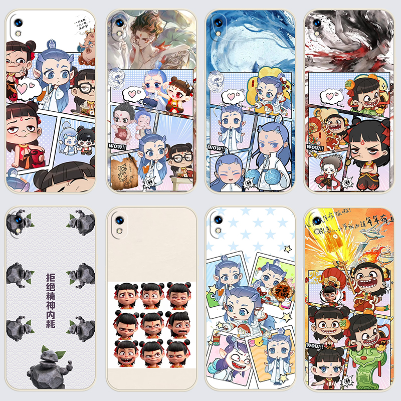 OPPOR9Plus手机壳R9PlustmA哪吒之魔童闹海直边软壳Q版保护套软胶耐脏女硅胶防摔卡通潮流学生磨砂全包边全包