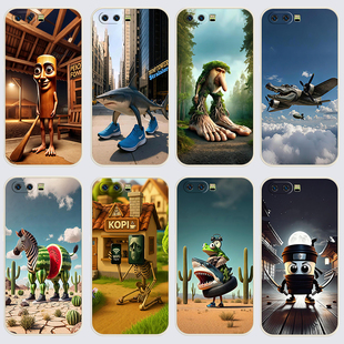 华为P10plus手机壳VKY-AL00国外山海经木棍人通通哥直边软壳vkytl全包边al00磨砂卡通软胶潮流新款保护套防摔
