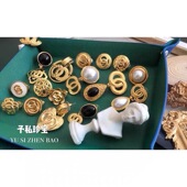 复古Vintage镀金保色仿珍珠赫本优雅高级925银针无耳洞耳夹 包邮