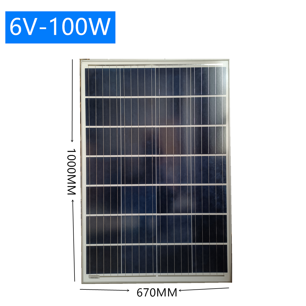 100W多晶硅6V太阳能发电光伏板厂家直销家用渔船户外给用3.2V3.7V