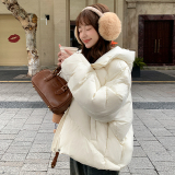 25冬新白色短款连帽设计感羽绒棉棉衣外套170-2578-P210-K308，女装棉衣/棉服，浙宝170