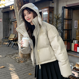 现货 24冬  蛋白皮短款可拆连帽羽绒服 170A-2368-P305-K458图片