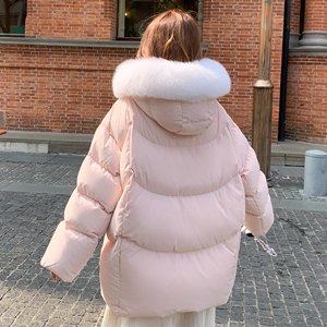 25冬新 大毛领棉花糖中长款棉服外套 170-2586-P235-K338图片