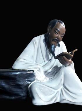 陶瓷看书摆件假山凉亭书房客厅办公室家居饰品酒柜摆设恩师礼品