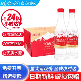 娃哈哈五龙泉矿泉水550ml 哇哈哈长白山天然饮用水 24瓶整箱批特价