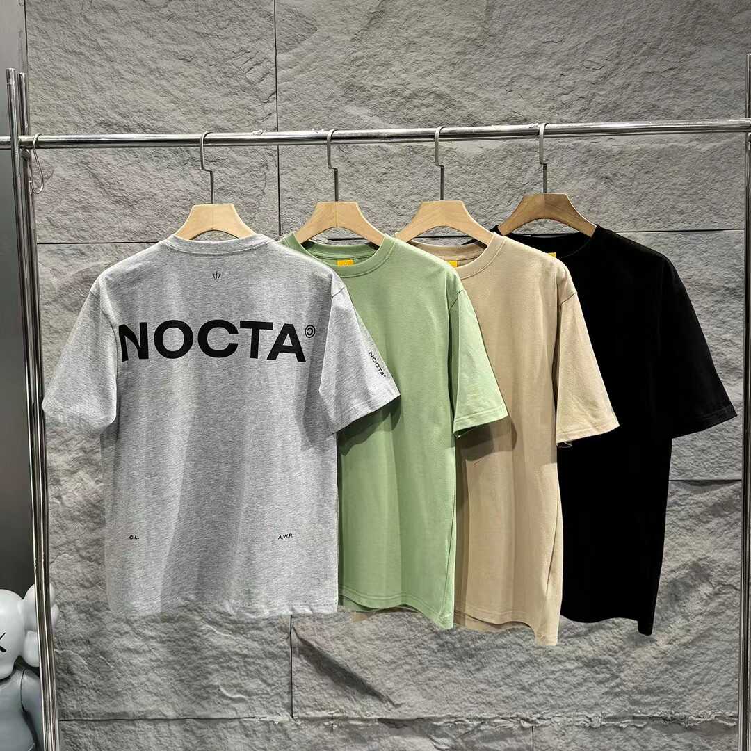 正确版本NOCTA联名美式潮牌后印花字母宽松休闲圆领纯棉短袖T恤