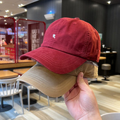 鸭舌帽男 百搭薄款 小R字母刺绣软顶棒球帽女韩版 休闲显脸小四季