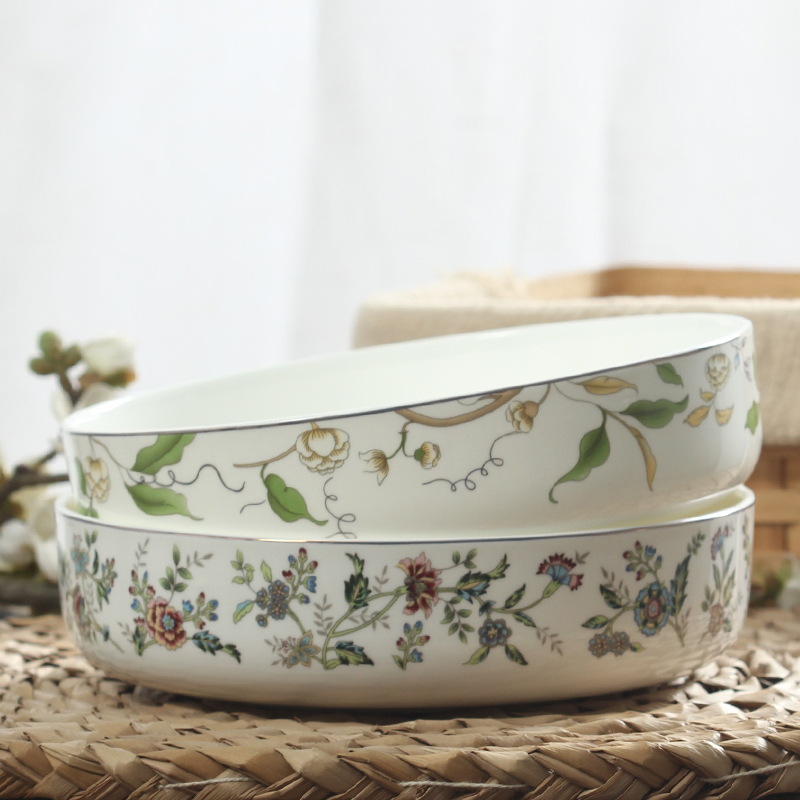 7寸碗骨瓷微波带盖蒸蛋深盘菜盘