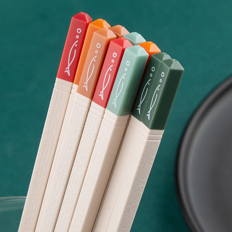 防滑耐高温一人网红全家福筷子