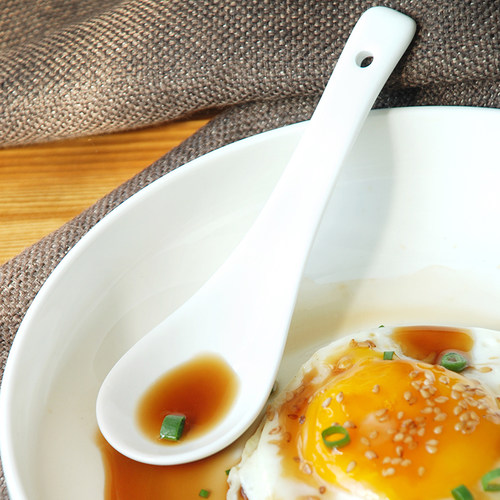 骨瓷汤匙小勺子饭勺陶瓷家用马戈