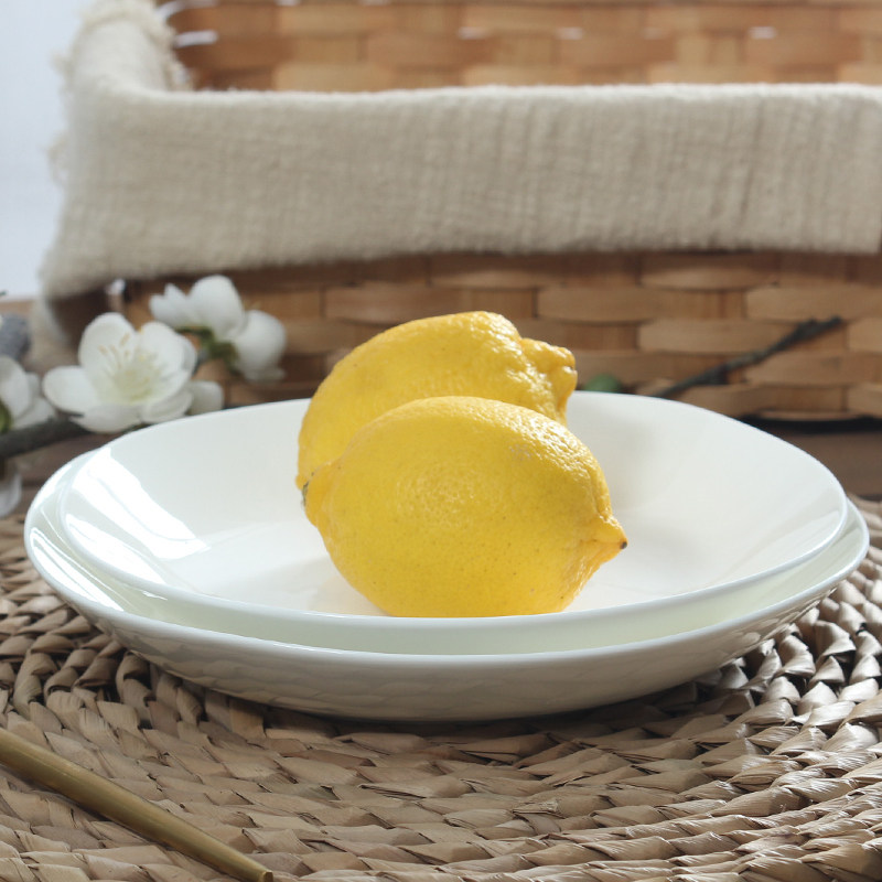 家用方菜盘8英寸盘子白色骨瓷汤盘陶瓷方形碟子深盘纯白餐盘微波,餐饮具,盘,淘宝优惠券,粉丝福利购,淘宝优惠卷