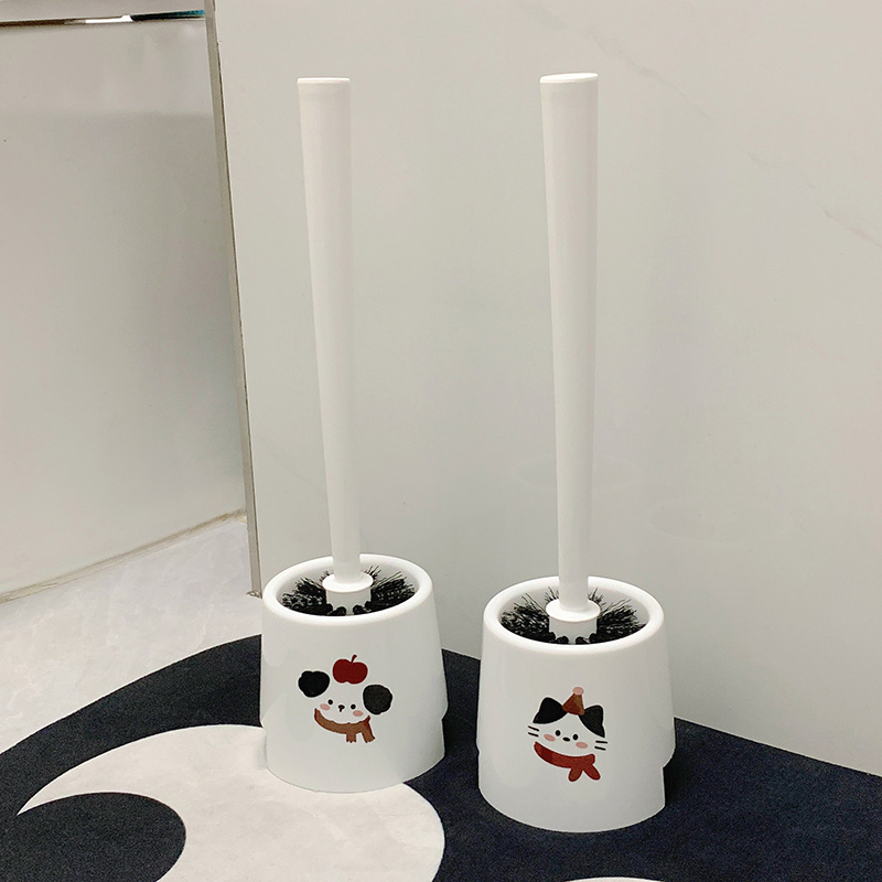 卡通围巾小猫可爱马桶刷厕所死角家用清洁刷子卫生间宿舍长柄套装
