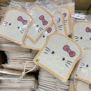 厨房用品吐司可爱海绵擦吸水木浆棉厨房洗碗神器百洁布不沾油家用