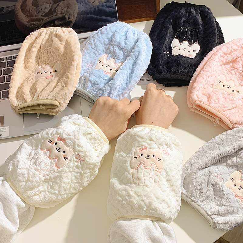秋冬季上学耐脏保暖套袖可爱防污成人袖套学生羽绒服短款护袖护袖