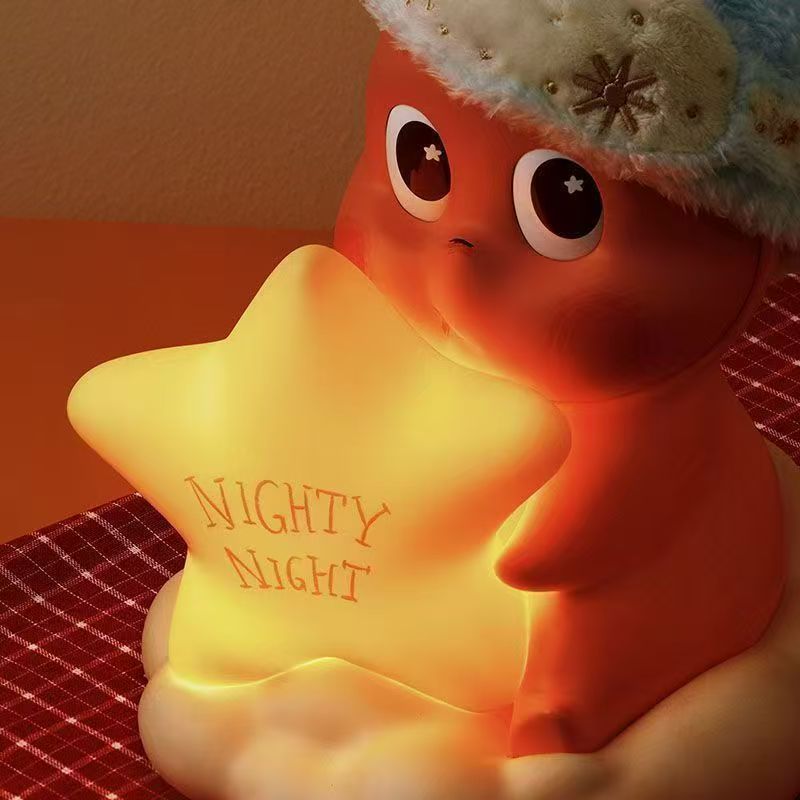 星星人小夜灯卡通触控星星人灯泡泡玛特潮流经典拍拍灯夜晚云朵灯