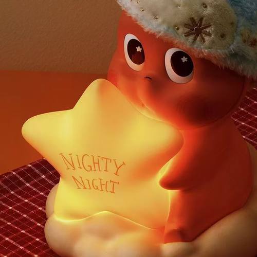 星星人小夜灯卡通触控星星人灯泡泡玛特潮流经典拍拍灯夜晚云朵灯