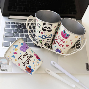 可爱漱口杯高颜值情侣一对刷牙杯洗漱杯牙具卡通ins家用儿童牙缸