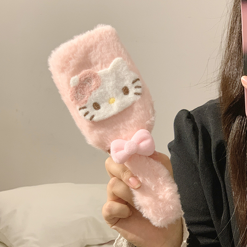 新款可爱kt猫梳子毛绒气囊梳子网红气垫梳少女心软妹便携按摩梳子