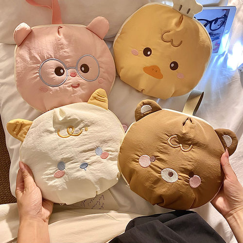 可爱刺绣内衣收纳包文胸内裤袜子悬挂式三合一旅行贴身衣物收纳袋