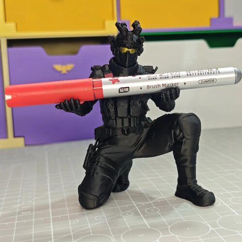 三角洲行动威龙笔架装饰摆件文具收纳桌面儿童创意3D打印玩具模型