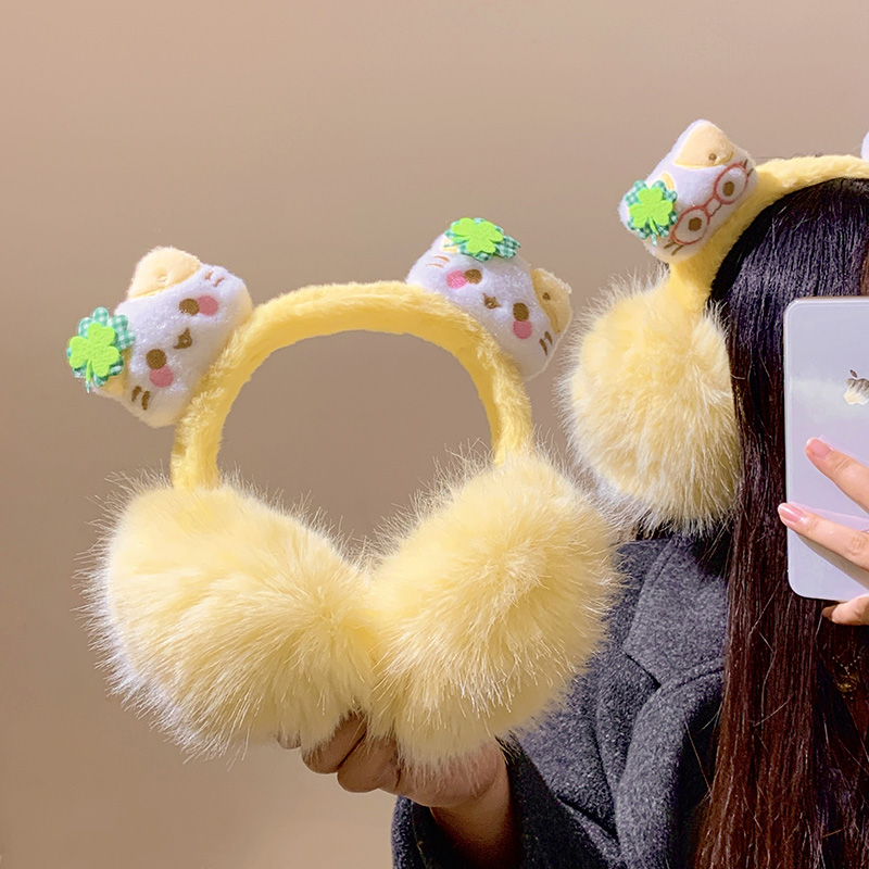 保暖耳罩女冬可爱简约耳捂子防冻耳朵套毛绒耳包学生折叠耳帽防寒