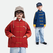 外套盘扣拉链国风男女童上衣拜年服 儿童唐装 FUJAM童装 国潮新中式