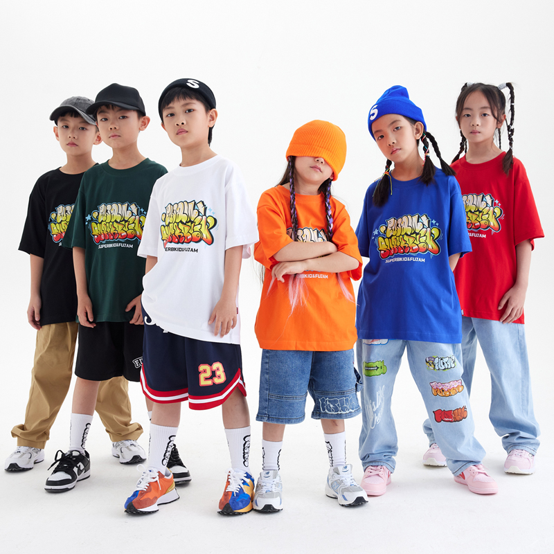街舞儿童潮服男女童嘻哈套装酷帅少儿hiphop童装潮牌表演服装bboy