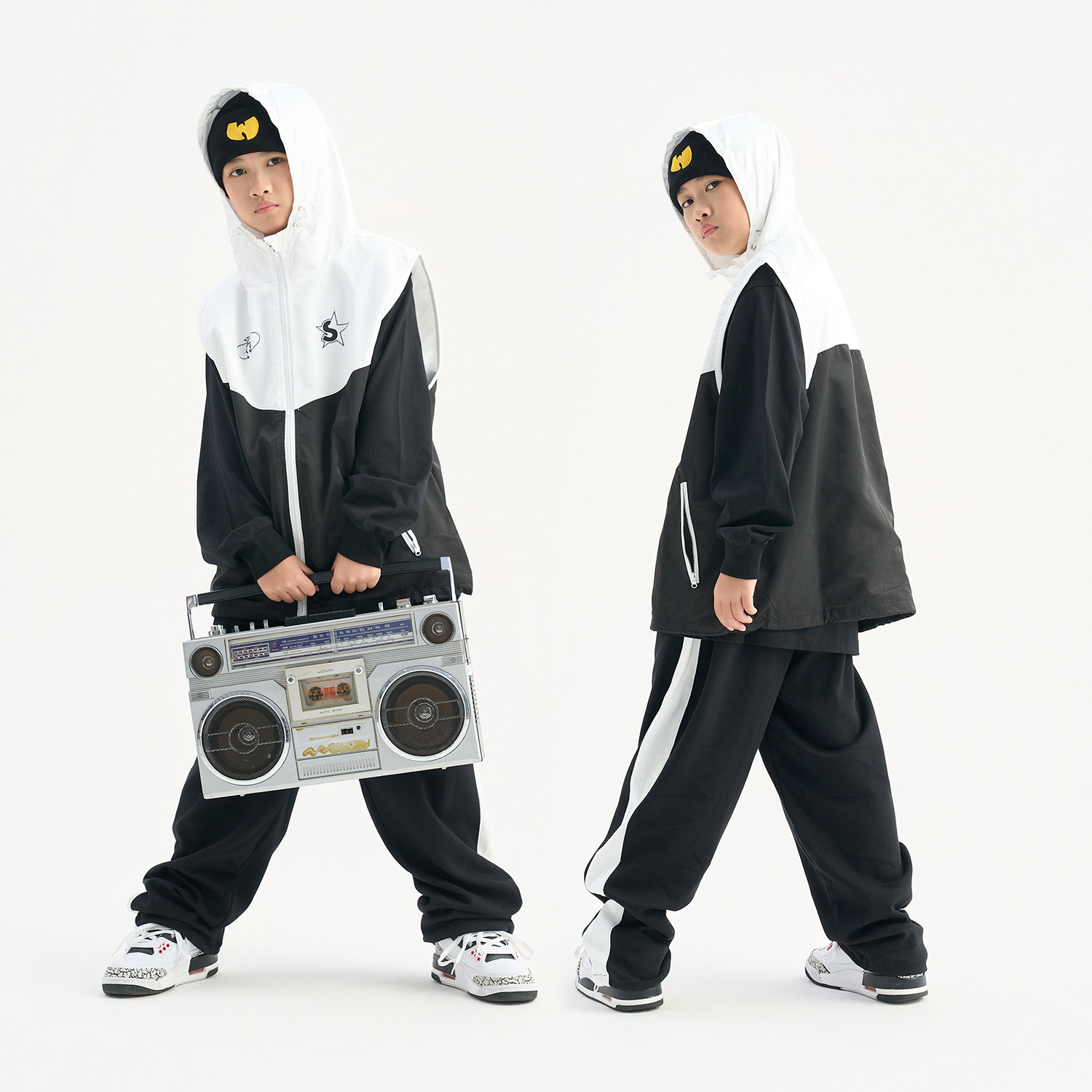 FUJAM儿童街舞潮牌bboy复古马甲跳舞穿搭少儿hiphop帅气演出服装,童装/婴儿装/亲子装,儿童演出服,淘宝优惠券,粉丝福利购,淘宝优惠卷