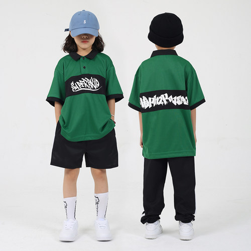 新款男童少儿街舞服装嘻哈风裤子