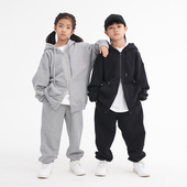 服酱潮牌街舞男女童装 嘻哈高街运动套装 拉链连帽长袖 卫衣宽松长裤