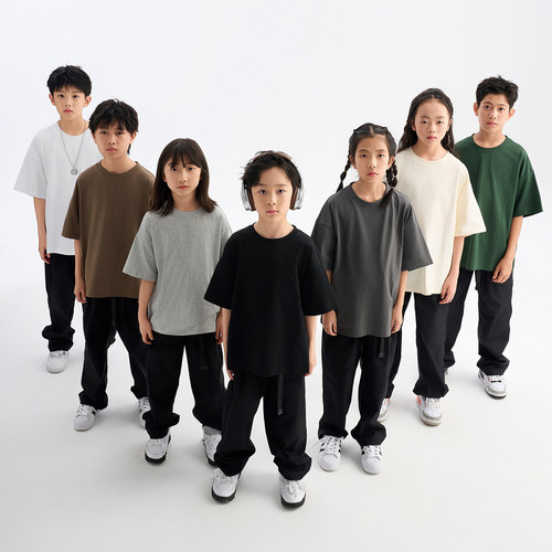 FUJAM潮牌童装索罗娜凉感男童短袖t恤儿童上衣女童体恤中大童夏装
