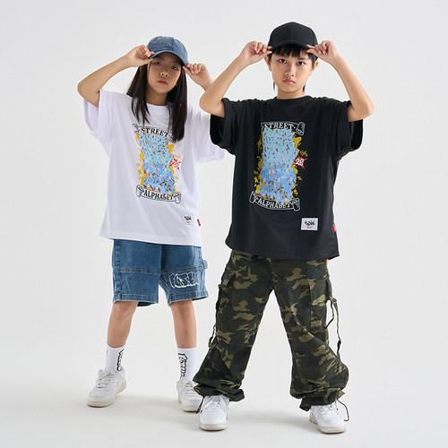服酱儿童街舞潮服嘻哈hiphop童装潮牌帅气少儿跳舞炸街套装演出服