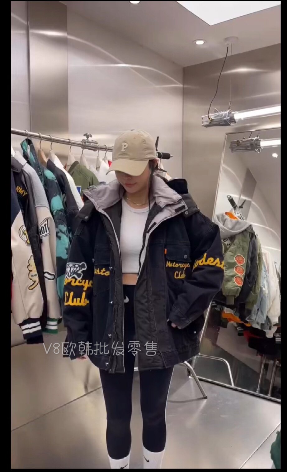 boymissgirl冬季重工牛仔羽绒服女新款加厚90白鸭绒刺绣棒球服ins