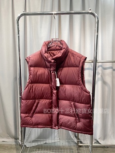 bobo1972欧货羽绒马甲女2023年新款秋冬外穿90白鸭绒马夹背心宽松