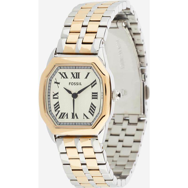 代购Fossil化石女士腕表计时夜光日期防水金属钢带双色罗马字