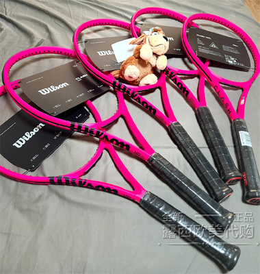 代购Wilson PRO STAFF 97L V14.0 威尔胜巴黎限定霓虹粉色网球拍