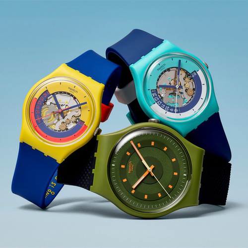 代购Swatch Essentials斯沃琪瑞士制造男女手表硅胶表带石英腕表