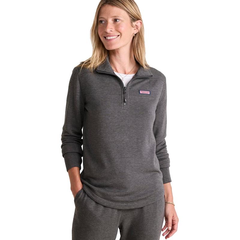 代购VINEYARD VINES女卫衣半拉链绒衫舒适上衣居家户外