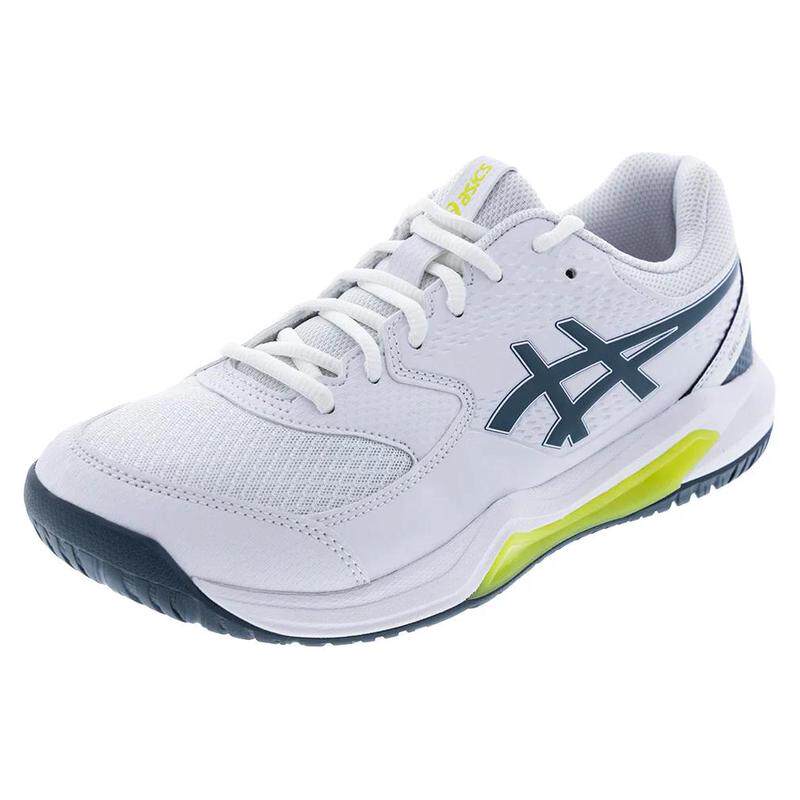 代购Asics亚瑟士男士网球鞋缓震支撑性透气防滑白色合成革