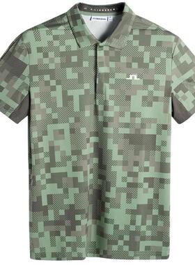 代购JLindeberg金林德伯格男士POLO速干吸汗修身弹力高尔夫