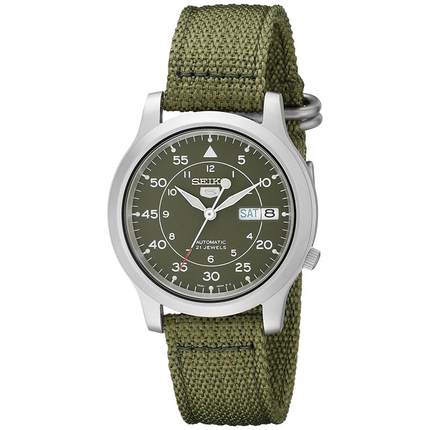 Seiko/精工军潮绿盘自动机械防水男表时尚休闲运动手表
