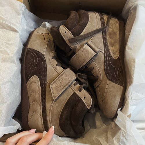 代购Puma Speedcat Wedge彪马运动休闲鞋女隐形内增高6厘米魔术贴