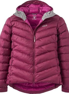 代购rab女士羽绒服保暖防风防水保暖外套连帽长袖户外夹克