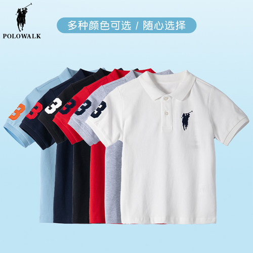 儿童t恤短袖polo衫薄款上衣