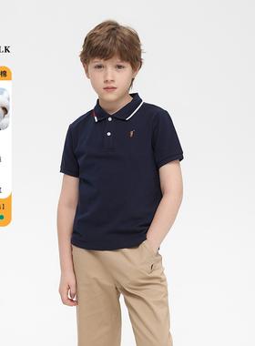 POLOWALK童装 男童短袖POLO衫t翻领2026夏季新款儿童上衣休闲时尚